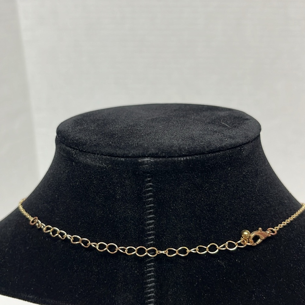 Gold tone yeehaw cursive scripture country western cowgirl rodeo necklace - Picture 9 of 11